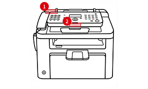 팩시밀리 모델명 위치 안내 이미지